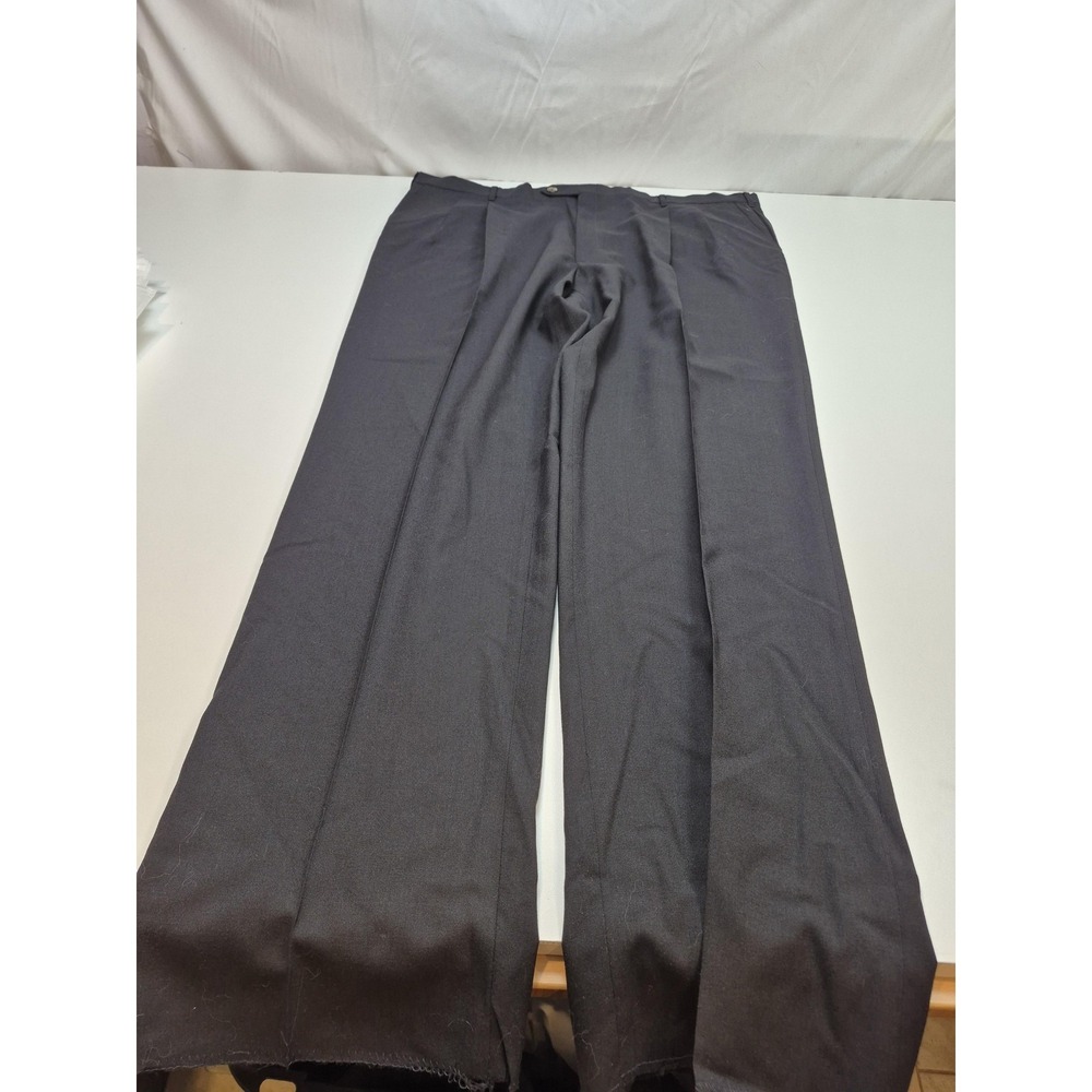 VTG Racquet Club Dress Pants Mens 46x36 Gray Wool Pleated Straight Unhemmed NWT